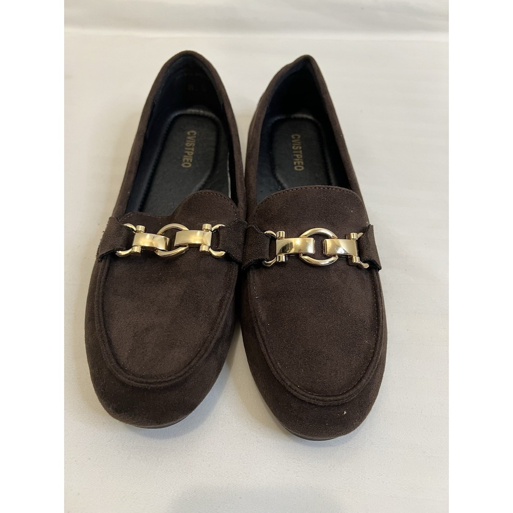 Cvistpieo Women Slip On Work Flats Penny Loafer Black Size 8.5 New